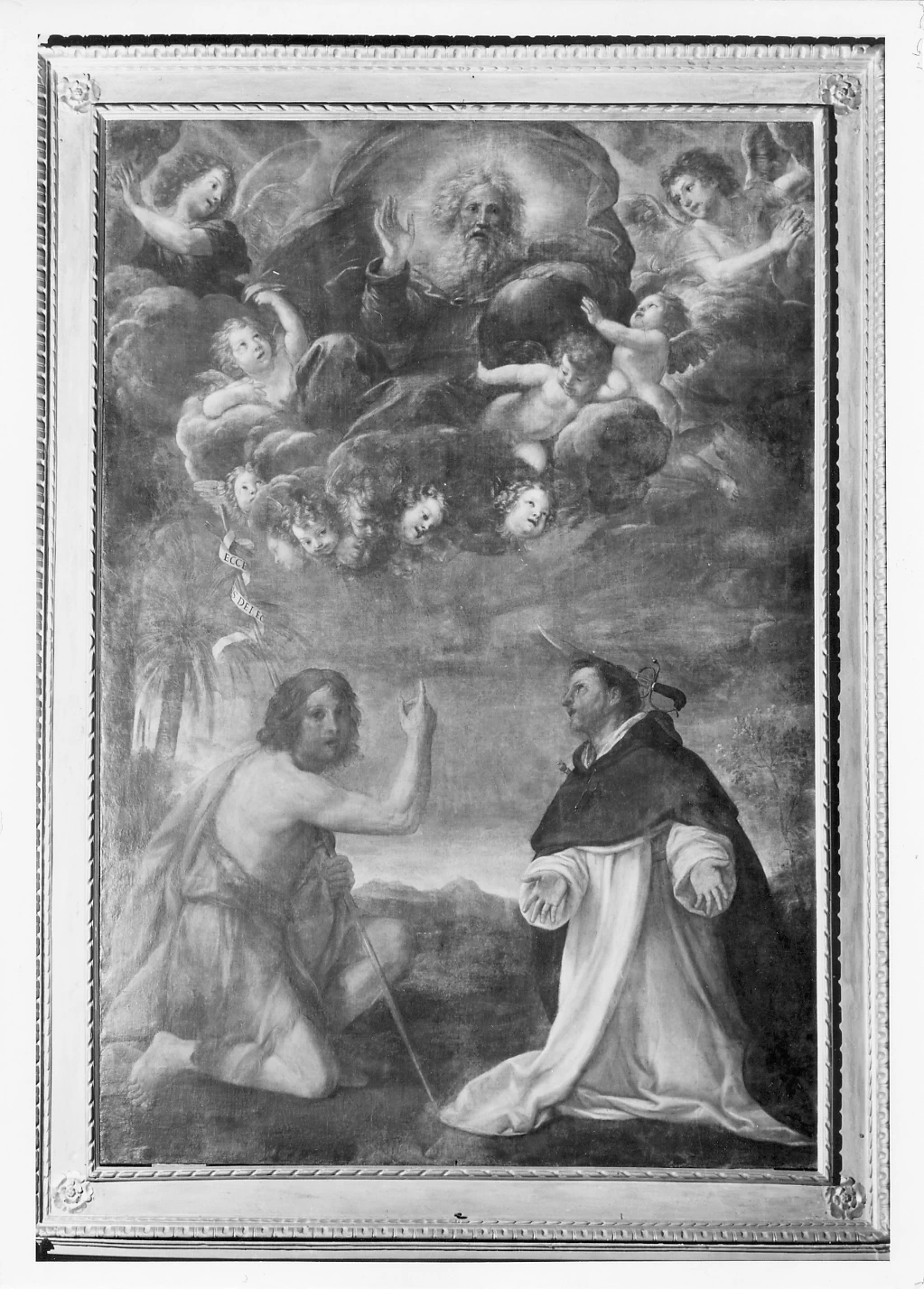 San Giovanni Battista, San Pietro martire e Dio Padre - Chiesa di san Domenico, Budrio, Bologna